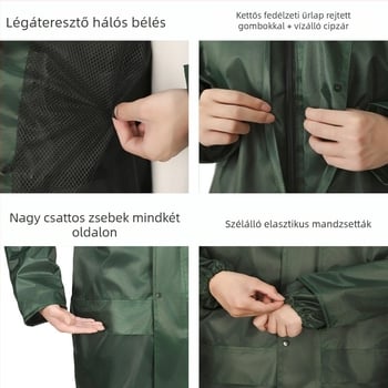 Lovaglásra tervezett esőkabát és nadrág készlet - vastag vízálló Oxford anyag, PVC ragasztó réteg