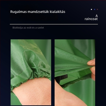 PVC esőkabát szett osztott dizájnnal, felnőtteknek, normál vastagságú, tea szedéséhez