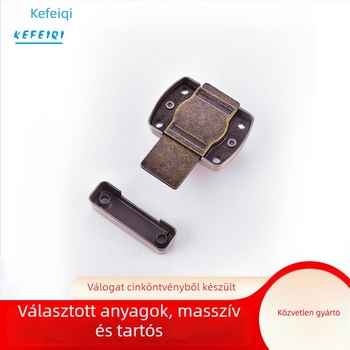 Nyitott szerelésű csapos ajtózár, csapos kivitel, cinkötvözet, kefés felület, Ouli márka, modern minimalista stílus
