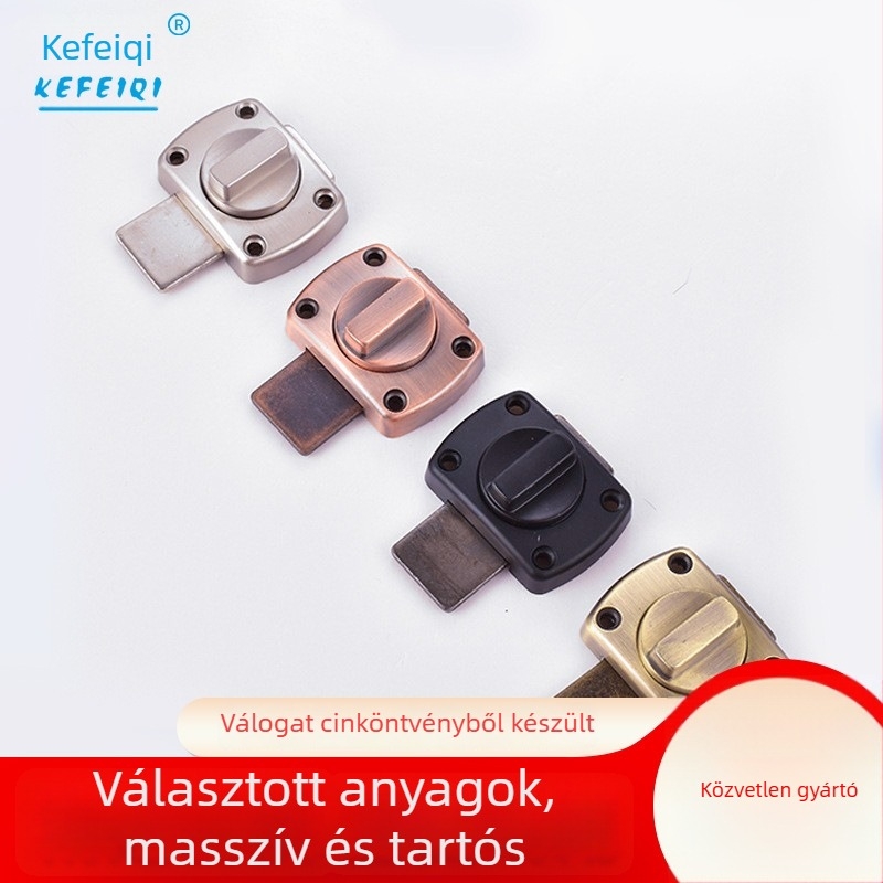 Nyitott szerelésű csapos ajtózár, csapos kivitel, cinkötvözet, kefés felület, Ouli márka, modern minimalista stílus