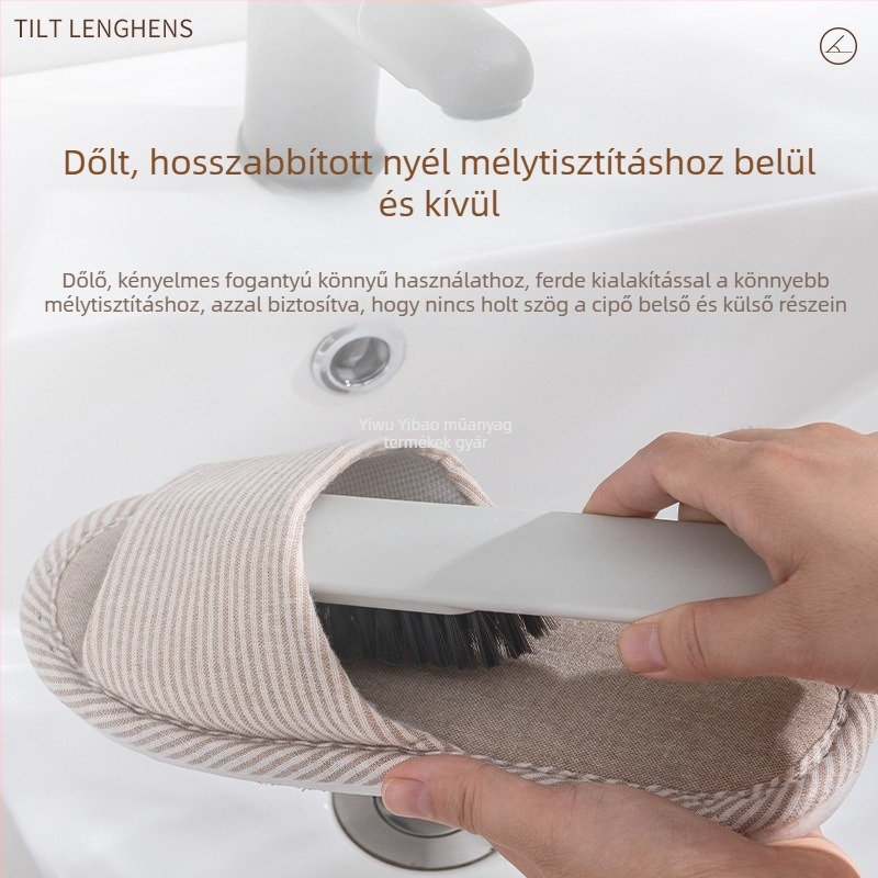 Cipőtisztító kefe, műanyag sörtékkel, fertőtlenítés, kézi, többfunkciós háztartási eszköz