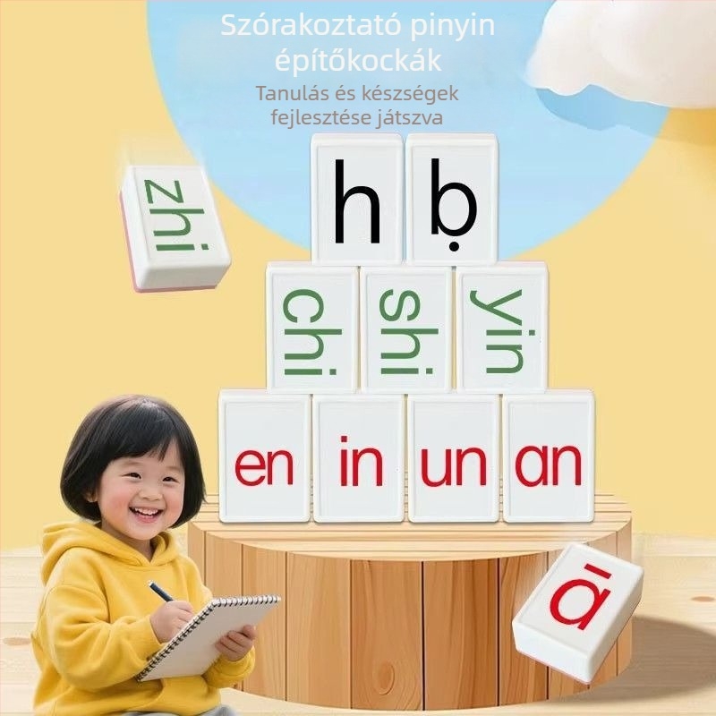 Pinyin Mahjong Alphabet Oktatási Asztali Játék Olvasás és Nyelvi Tanulásért — Interaktív Műanyag Játék 7–14 éveseknek