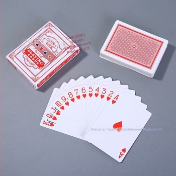 Poker kártya készlet, ABS anyag, 56 lap, színes dobozos csomagolás, tartalmaz négy jokert