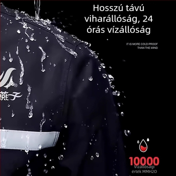 Little Swallow férfiaknak szóló két részes motoros esőruha, teljes testvédelmet nyújt, PVC bevonattal Chunya Spun anyag