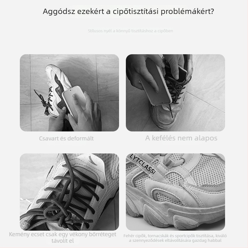 Hosszú nyeletű nejlon cipőseprő – DOINN, magáncímkézésre kész, többfunkciós tisztítás (gondozás, szagtalanítás, dekontamináció)