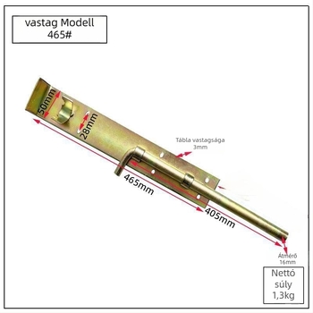 Vasajtók pillangózár vasból – kettős faajtókhoz, függőleges zár és kinyúló vízszintes zár