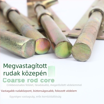 Vasajtók pillangózár vasból – kettős faajtókhoz, függőleges zár és kinyúló vízszintes zár