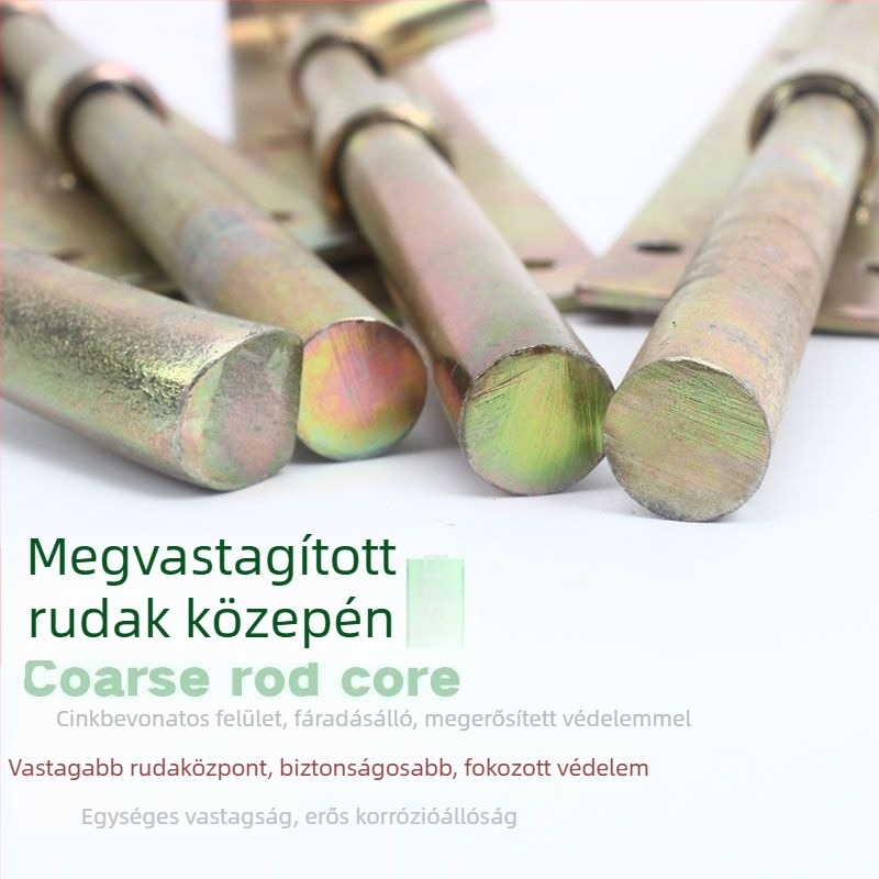 Vasajtók pillangózár vasból – kettős faajtókhoz, függőleges zár és kinyúló vízszintes zár