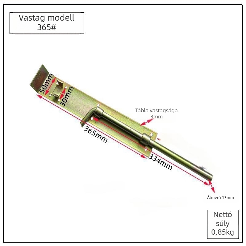 Vasajtók pillangózár vasból – kettős faajtókhoz, függőleges zár és kinyúló vízszintes zár