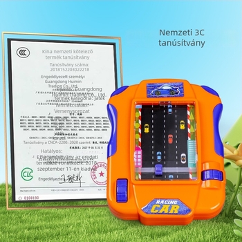 Gyerekeknek készült kézben fogható versenyjáték-konzol – műanyagból, 4–6 éveseknek, kéz-szem koordinációs gyakorlás, interaktív szülő-gyerek játék
