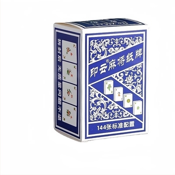 Mahjong és póker kártya készlet, vastított kártyák, 144 kártya, hordozható utazó készlet, 108 Mahjong lap, hajlítás elleni kialakítás