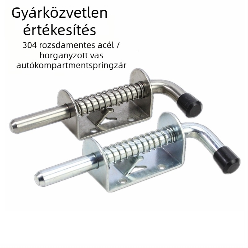 Masszív retesz-zár, 304-es rozsdamentes acél / galvanizált vas, Modell 000, Felületkezelés: rezgő bevonat / kék cink bevonat