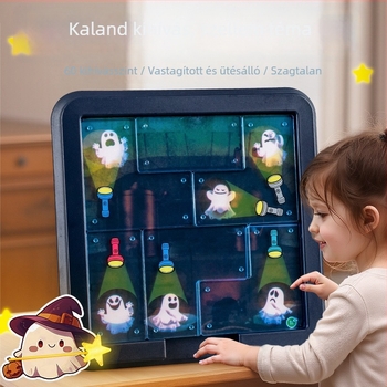 Oktatási társasjáték Ghost Catcher: Rendőr és tolvaj témájú gondolkodási gyakorlat 4–6 éveseknek, interaktív szülő-gyermek játék, műanyag kivitelezés, fejleszti az intelligenciát és a kognitív készségeket