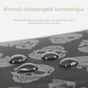 Háromrészes összecsukható esernyő, 8 bordával, automata nyitás, acél tengely és markolat, Impact Cloth anyag, logó nyomtatás elérhető