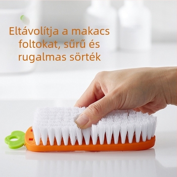 Repa alakú, sokoldalú műanyag tisztító kefé cipők, ruhák és rések számára