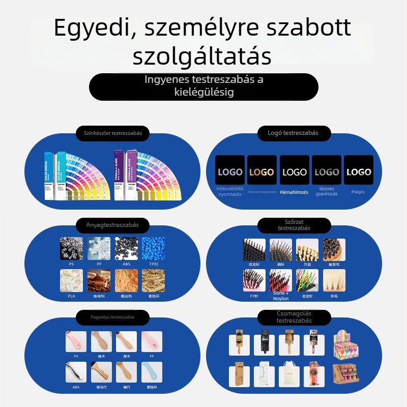 Hajkefe kettős használatú nedves/száraz funkcióval, ívelt kialakítás, üreges belső, masszázs funkció, PP műanyag