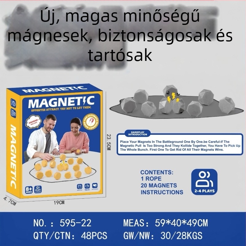 Mágneses sakk-tábla játék logikai gondolkodás fejlesztésére, beltéri oktató játék (Anyag: Műanyag; Mágneses vonzás; Beltéri használat; Korosztály: 7–14 és 15–35)