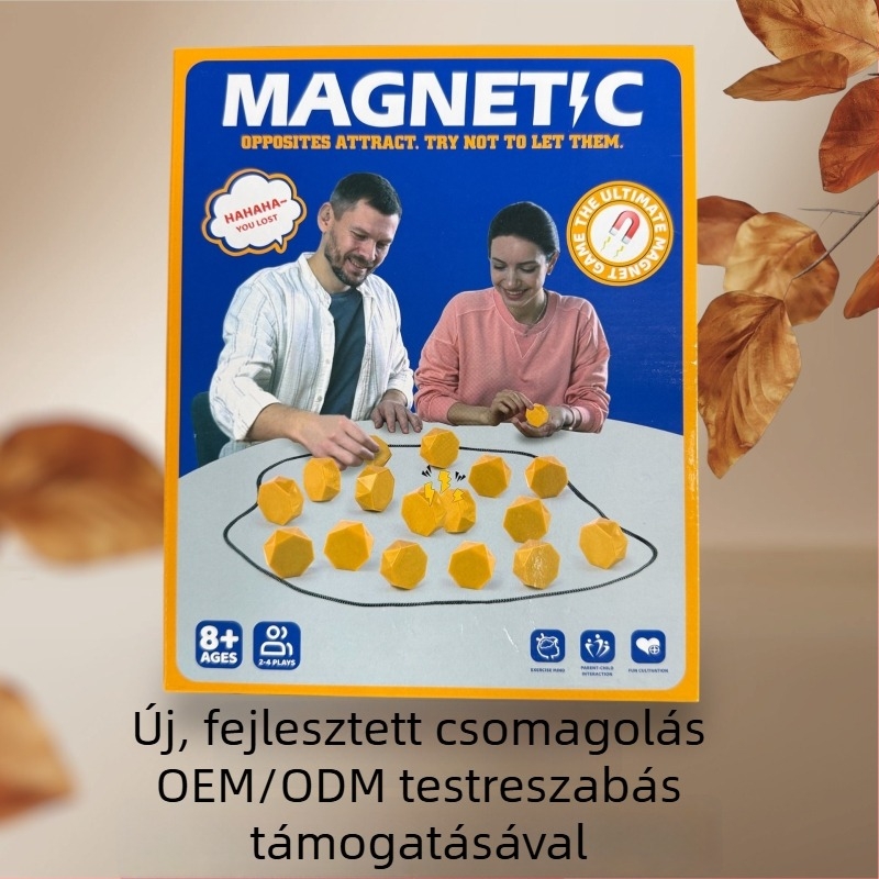Mágneses sakk-tábla játék logikai gondolkodás fejlesztésére, beltéri oktató játék (Anyag: Műanyag; Mágneses vonzás; Beltéri használat; Korosztály: 7–14 és 15–35)