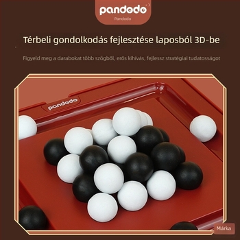 Háromdimenziós piramis sakk játék gyerekeknek — Pan duoduo műanyag játék, színes doboz, 7-14 éveseknek, oktató jellegű, szülő-gyermek interakció