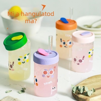 Üvegpohár szívószallal irodai használatra – felnőtteknek – Márka: Other – Importált: Nem – Ajándék: Nem