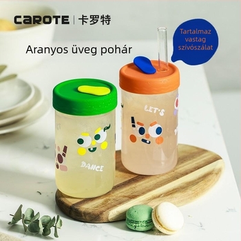 Üvegpohár szívószallal irodai használatra – felnőtteknek – Márka: Other – Importált: Nem – Ajándék: Nem