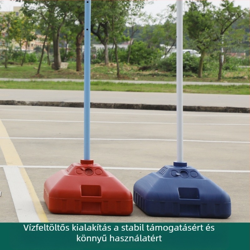 Szabadban használható napernyő árusító standokhoz, vastagított alap, logónyomtatás, kézi nyitás/zárás, teleszkópos magasságállítás, ötvözet váz