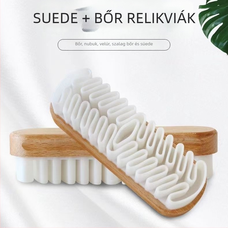 Cipőtisztító ecset nubuk- és bőrfelületekhez (ápolás, foltmentesítés, kopásállóság) Huijia márka, modell 88888888