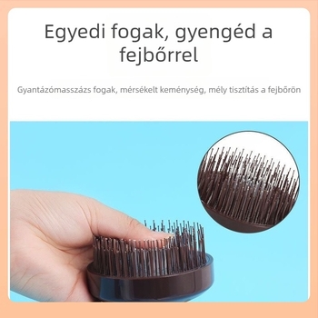 Fából készült samponkefe a fejbőr masszírozásához és nedves hajra mély tisztításhoz