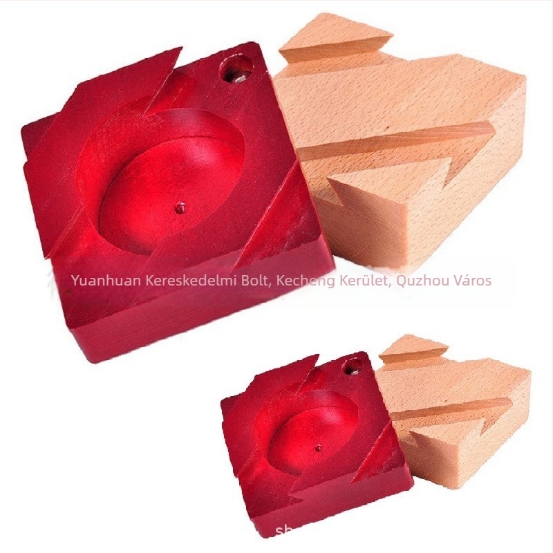 Fából készült Kongming Lock puzzle doboz - retro háromnyílásos, fejtörő az escape játékokhoz (Eredet: Zhejiang · Anyag: Fa · Kategória: Kongming/Luban Lock · Korosztály: 7–14)