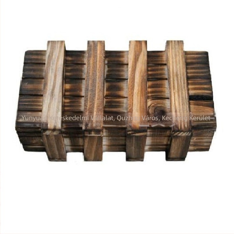 Fából készült Kongming Lock puzzle doboz - retro háromnyílásos, fejtörő az escape játékokhoz (Eredet: Zhejiang · Anyag: Fa · Kategória: Kongming/Luban Lock · Korosztály: 7–14)