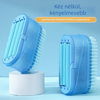 Kétfunkciós mosóecset szappanhabos dobozzal és görgővel – ABS, 130 g, Zhejiang