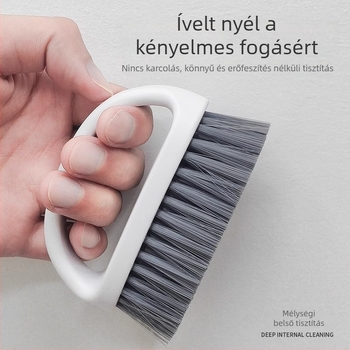 Ruhatisztító ecset puha sörtékkel, műanyag test, 80 g, márka Small Rice Fish, kíméli a ruhákat