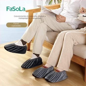 FaSoLa flanel cipővédő, mosható, újrahasználható, csúszásgátló, kopásálló