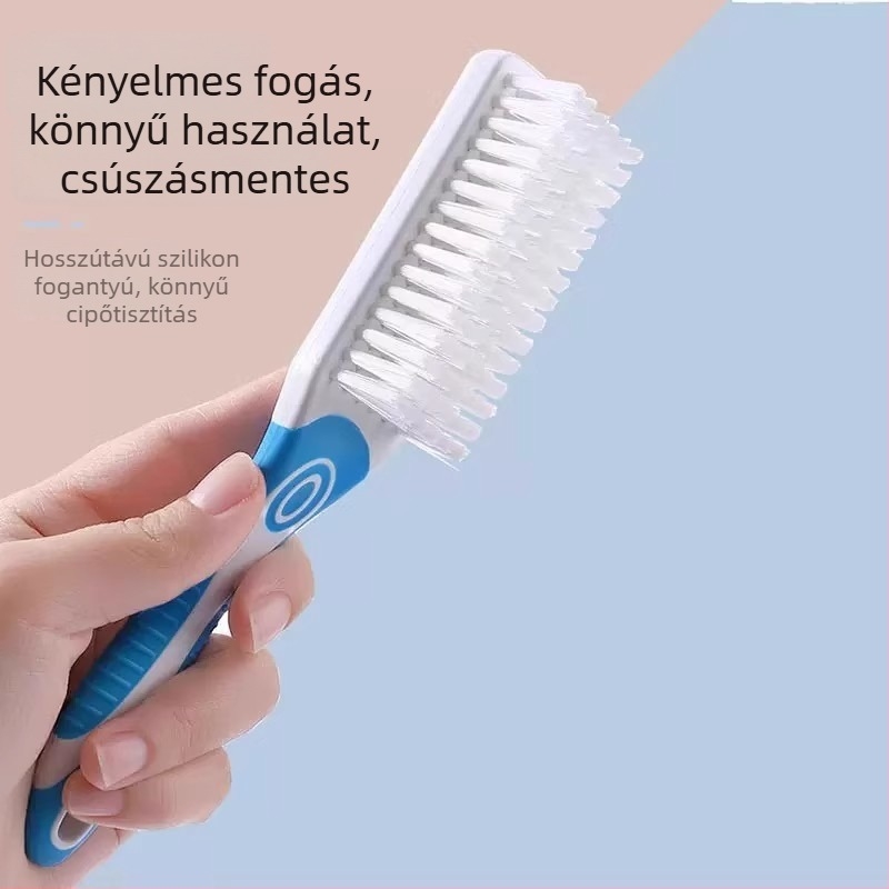 Cipőtisztító kefe, puha sörtéjű nylon szálú, ápoláshoz, minimalist stílus