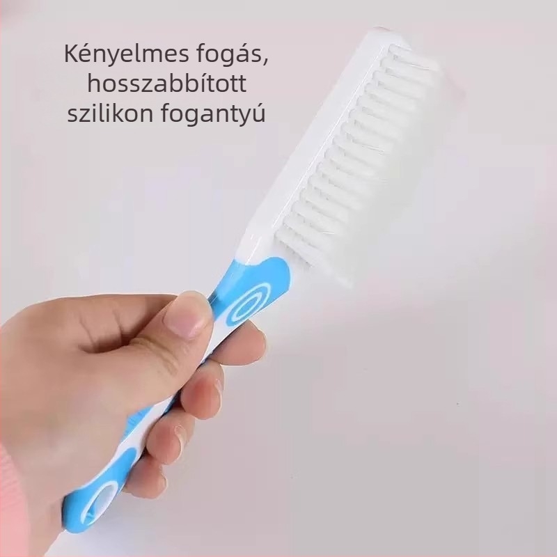 Cipőtisztító kefe, puha sörtéjű nylon szálú, ápoláshoz, minimalist stílus