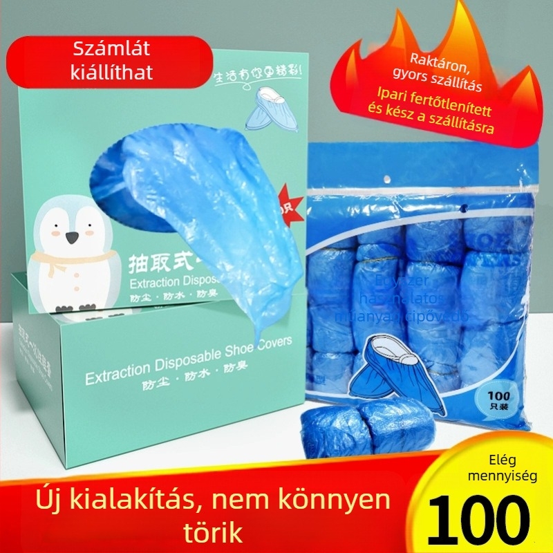 Műanyag cipővédők, megnövelt vastagságú, vízálló, kopásálló és csúszásmentes, beltéri használatra