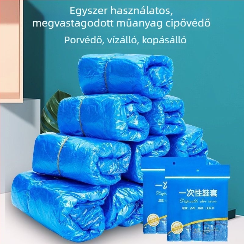 Műanyag cipővédők, megnövelt vastagságú, vízálló, kopásálló és csúszásmentes, beltéri használatra