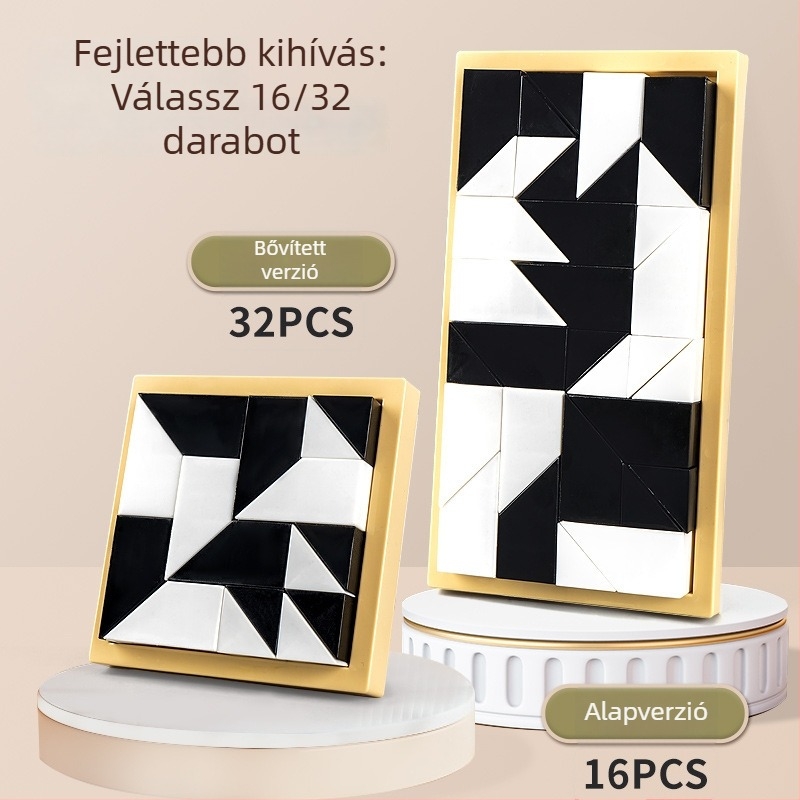 Műanyagból készült rejthető építőblokkokkal rendelkező puzzle játék gyerekeknek, fejleszti a térbeli gondolkodást és a képzeletet, szülő-gyermek interaktív társasjáték, 4-6 éveseknek