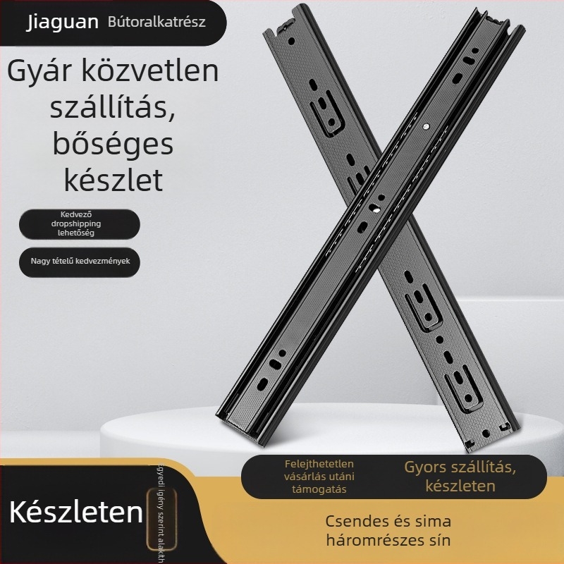 Fiókelvezető, háromrészes csendes működésű, modell 4008T, acél, felület: öntvény, funkció: csendes, stílus: orbit