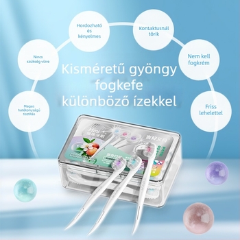 Egyszer használatos fogkefe, mini méretű utazáshoz, felnőtteknek, dobozban 20 darab
