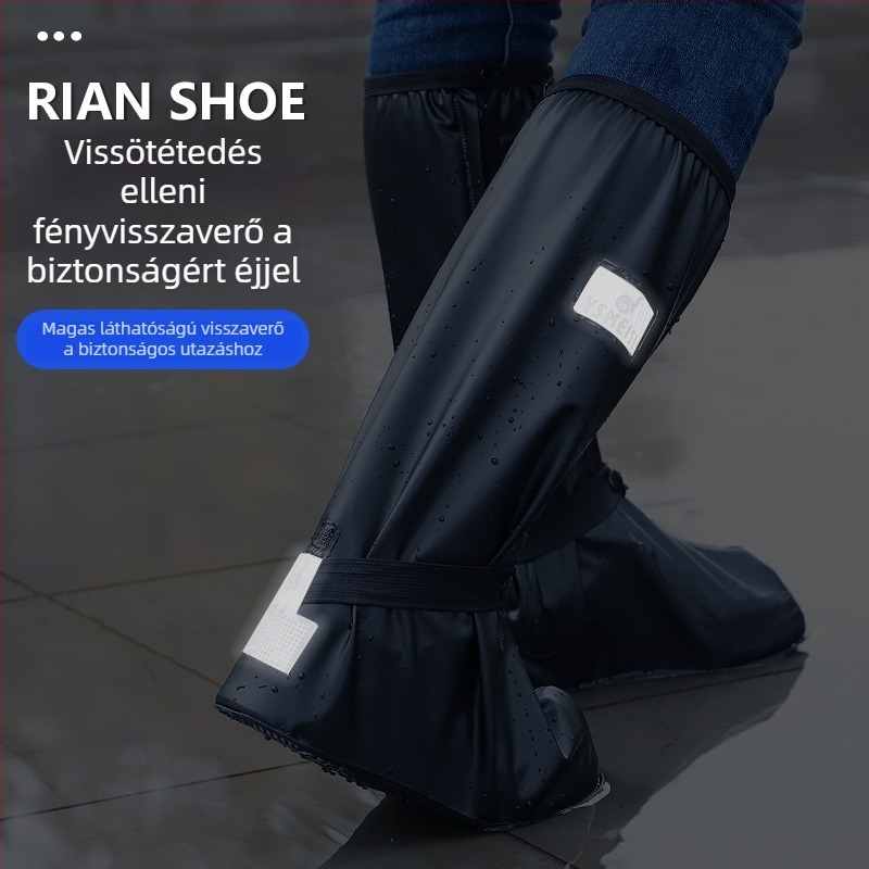 Esővédő cipővédő, magas toppal, vízálló PVC anyag, csúszásmentes, Yushan Meisi márka