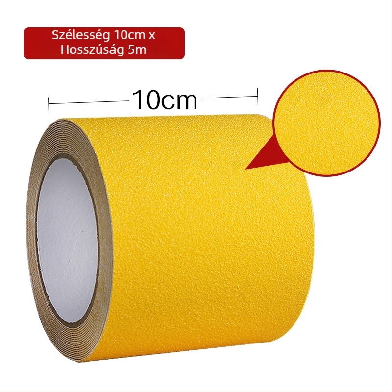 Csúszásmentes padlószalag lépcsőkhöz, matt felülettel, PVC alap, magas viszkozitású, vízálló, egyoldalas