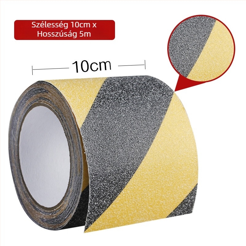 Csúszásmentes padlószalag lépcsőkhöz, matt felülettel, PVC alap, magas viszkozitású, vízálló, egyoldalas