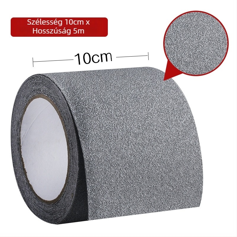 Csúszásmentes padlószalag lépcsőkhöz, matt felülettel, PVC alap, magas viszkozitású, vízálló, egyoldalas