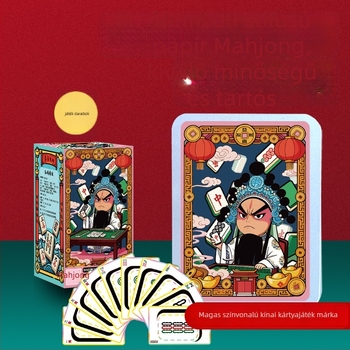 Mahjong kártyák - hordozható papíralapú készlet Chengzhou-tól, Zhejiang