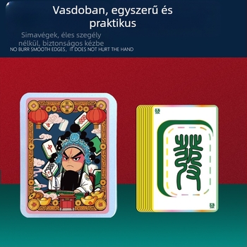 Mahjong kártyák - hordozható papíralapú készlet Chengzhou-tól, Zhejiang