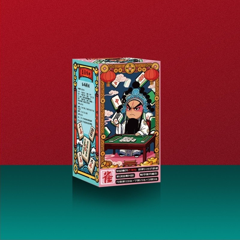 Mahjong kártyák - hordozható papíralapú készlet Chengzhou-tól, Zhejiang