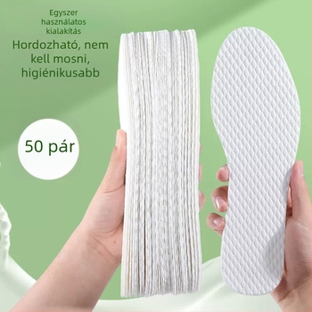 Egyszer használatos talpbetét fa cellulózból – nedvességelvezető, teljes talpbetét, mintával nyomtatva, egész éves viselésre, uniszex