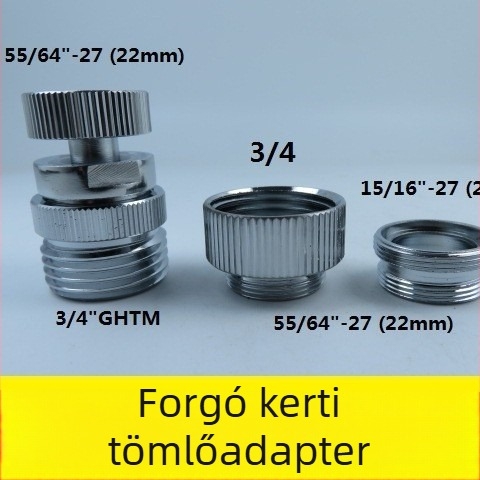 Kerti slagcső adapter csaphoz, réz testtel, fürdőszobai és konyhai használatra