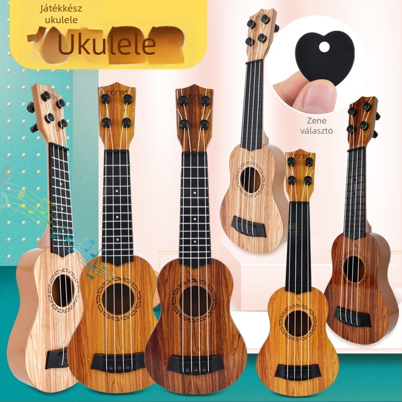 Gyermek játék gitár – műanyag, márka Happy baby, oktató célú gitár 7–14 éveseknek